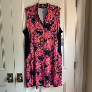 NWT GGblue Nova golf dress - pink & black print